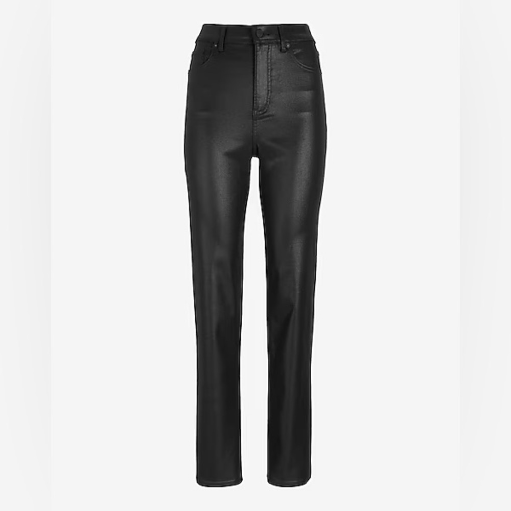 Like New Express Shiny Black High Waisted Women's Jeans